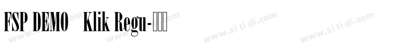 FSP DEMO   Klik Regu字体转换
